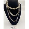 Image 1 : Three Pearl Necklaces, One With a Sterling Clasp