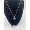 Image 1 : Sarda 925 Necklace With Blue/Green Crystal