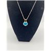 Image 2 : Sarda 925 Necklace With Blue/Green Crystal