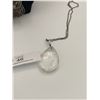 Image 3 : Crackle Glass Pendant, 925 Necklace and Silver Purse Necklace