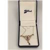 Image 2 : Antique Art Nouveau 14k Amethyst Seed Pearl Lavalier