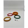 Image 1 : Lot of Four Very Nice Bakelite Bangle Bracelets
