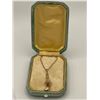 Image 1 : Beautiful 10k Gold Lavalier w/ Chain in Original Box Chain 20in Long Weight 3.2 grams