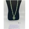 Image 2 : Vintage Tripple Strand Genuine Jade Necklace Weights 98 Grams
