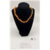 Image 1 : Vintage Genuine Amber Necklace in Honey Colour 18.5 inches