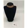 Image 2 : Beautiful Coin Shape Fresh Water Pearl Necklace Bronze Colour