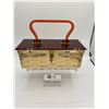 Image 1 : Vintage Doorset and Rex Basket Weave Hand Bag w Bakelite Handle and Lid