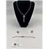 Image 1 : Vintage Jay flex Sterling Necklace, Earrings and Bracelet Set