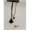 Image 2 : Very Interesting 3 Strand Silver Bracelet Heart Catch and Crystal Drop
