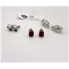 Image 2 : 3 Vintage 1950's Pairs of Rhinestone Earrings in Great Condition