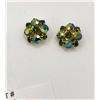 Image 3 : 2 Pairs of 1950's Austrian Rhinestone Clip on Earrings