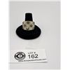 Image 1 : Large Heavy Quality Rhinestone and M.O Pearl Dress Ring