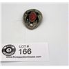 Image 1 : Very Nice Mexican Alpaca Bolo Pin ( Red Stone)