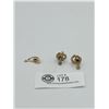 Image 2 : Pair of Black Alaska Diamond Earings and pendant Gold Filled