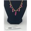 Image 2 : Brilliant Fuchsia Pink Rhinestone Necklace