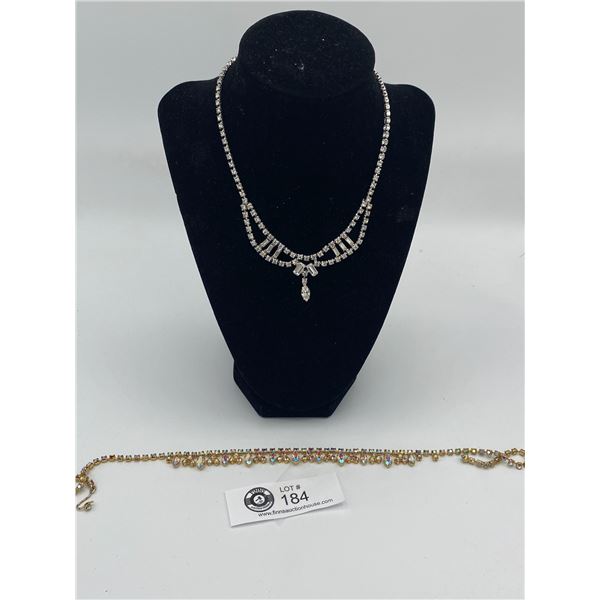 2 beautiful Rhinestone Necklaces