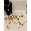 Image 1 : Large Lot of Gold Plated Leaves and Shells