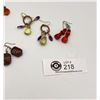 Image 3 : 7 Pair Polished Stone Earrings Including Citrine & Amethyst