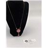 Image 1 : Beautiful Pink and Copper Sparkle Glass Vintage Necklace