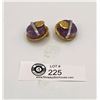 Image 1 : J.Jansen Heavy Amethyst Earrings