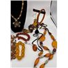 Image 3 : Large Lot Faux Amber Jewelry Untested