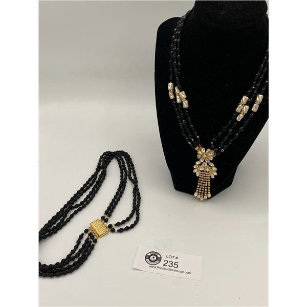 2 Beautiful Black Necklaces