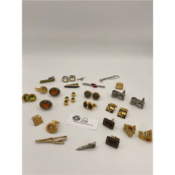 Large Lot of Very Nice Cufflinks and tie Pins