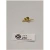 Image 1 : Jade Gold Tone Brooch with Gold Nugget Flake