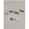 Image 2 : Pair of Sterling and Gold Nugget Ewarrings + 2 Single Earrings.( Could make a pendant and Ring)
