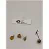 Image 1 : Gold On Sterling Tie Tac and Gold Filled Charms