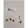 Image 2 : Gold On Sterling Tie Tac and Gold Filled Charms