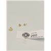 Image 2 : " hang loose" 14kt 0.43 Earrings and Sterling Charm