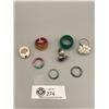 Image 2 : Lot of 8 Rings Including a Pearl Ring