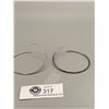 Image 1 : 3" Large Sterling Silver Hoop Earrings