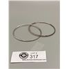 Image 2 : 3" Large Sterling Silver Hoop Earrings
