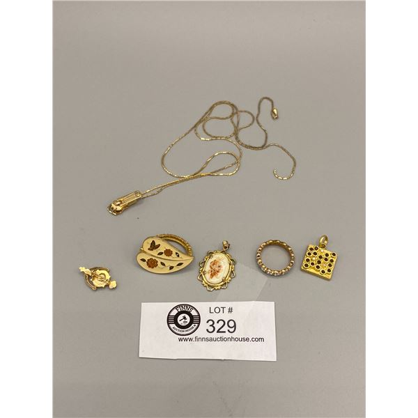 Small Group of Gold Plated Jewelry