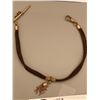 Image 1 : Victorian Hand Woven Hair Watch Chain with Brown Hair and Gold Filled Fittens Total Length 10.5