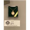 Image 1 : Gold Tone Necklace with a BC Champagne Jade Pendant