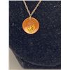 Image 2 : Gold Pan Sterling Chain with Gold Flakes in Pan Plus Gold Pan Earrings with Brass Nuggets