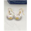 Image 3 : Gold Pan Sterling Chain with Gold Flakes in Pan Plus Gold Pan Earrings with Brass Nuggets