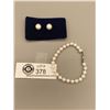 Image 1 : 14k Pearl Bracelet with 10 k Pearl Earrings