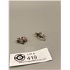 Image 2 : 1950's Sterling Rose Pin & Earrings