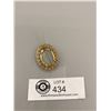 Image 1 : Gold Plated Agate Brooch