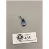 Image 1 : Lovely Blue Crystal and Sterling Teardrop Pendatnt