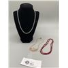 Image 1 : 3 Beautiful Crystal Bead Necklaces