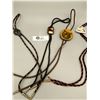 Image 1 : 4 Bolo Ties 1 with Ivory Inlay 1 with Chrysanthemum Stone