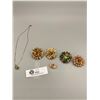 Image 1 : Shell Brooches and Necklaces Plus Floral Brooch