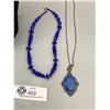 Image 3 : 3 Beautiful and Old Blue Glass Necklaces