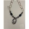 Image 1 : 925 Black Crystal Necklace and Bracelet