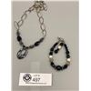 Image 2 : 925 Black Crystal Necklace and Bracelet